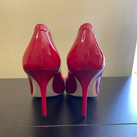 Jimmy Choo Agnes Patent Red Pumps - Picture 7 of 9